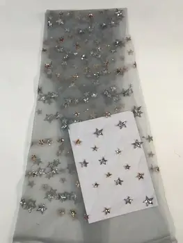 

Latest African Lace Fabric 2020 High Quality Wedding french lace fabric With Sequins For Nigerian bridal lace fabric
