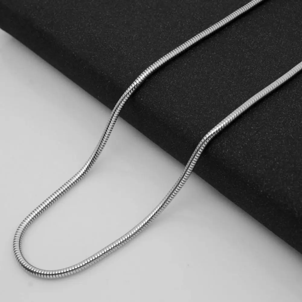 Stainless Steel Necklace 316L 45/50/55/60cm Length Snake Chain Clavicular Chain Lobster Clasps Simple Chains
