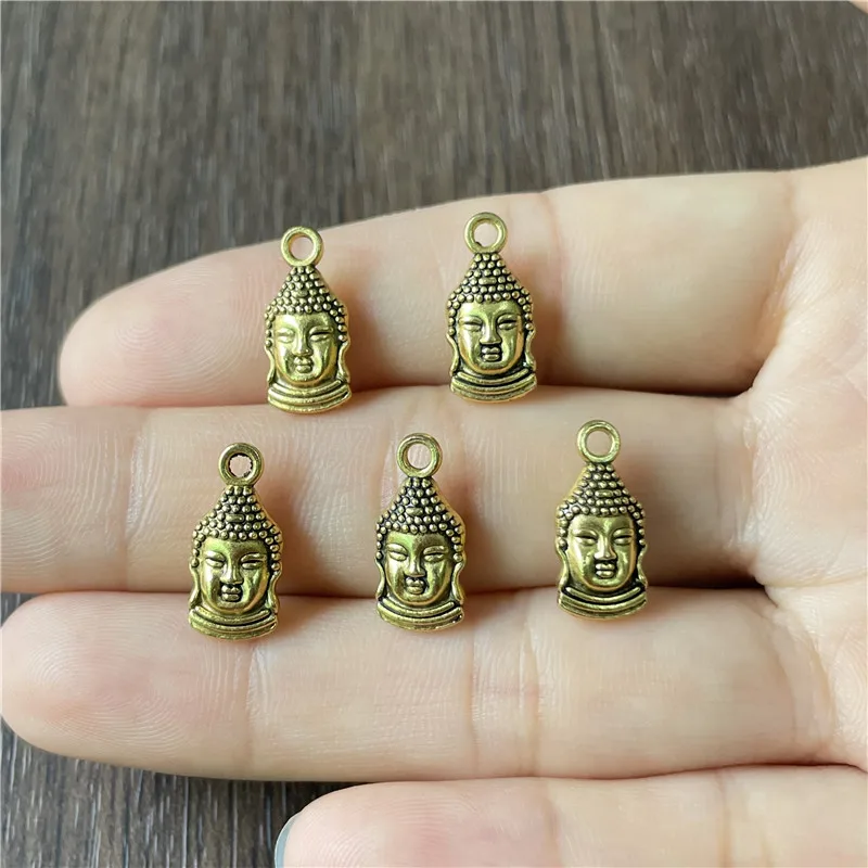 JunKang-Pendentif Tête de Bouddha Rétro, Amulette DIY, Bracelet