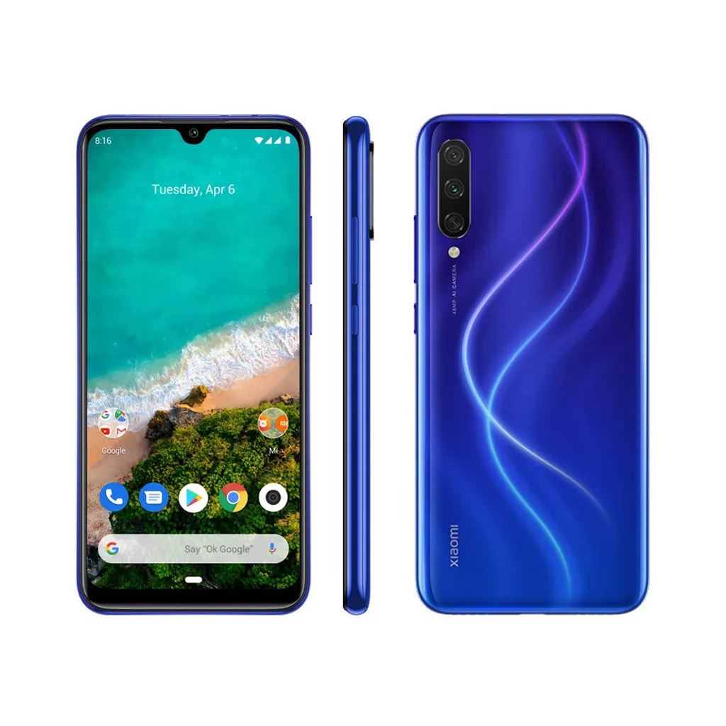 Мобильный телефон android Xiaomi Mi A3 6,088 дюймов AMOLED 48MP Тройная задняя камера 4 Гб 64 Гб 4G Смартфон Поддержка дропшиппинг