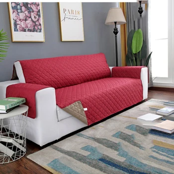 

Solid Reversible Sofa Cover for Living Room Both Side Usable Sofa Towel Sofa Couch Cover Dog Pet Sofa Mat Armrest Sofa Slipcover