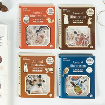 

8bags/LOT Animal Atlas series Creative decoration DIY paper washi stickers