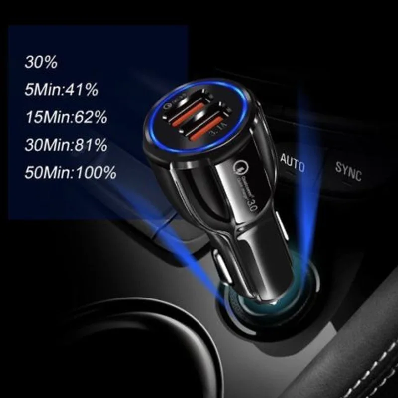 Автомобильное зарядное устройство с двумя USB-портами 5 В/3 0 А |