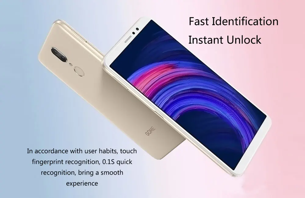DHL Быстрая Gome Fenmmy Note 4G LTE MTK6763T Восьмиядерный Android 8,0 5,9" ips 1440X720 3 Гб ram 32 ГБ rom 13.0MP отпечаток пальца