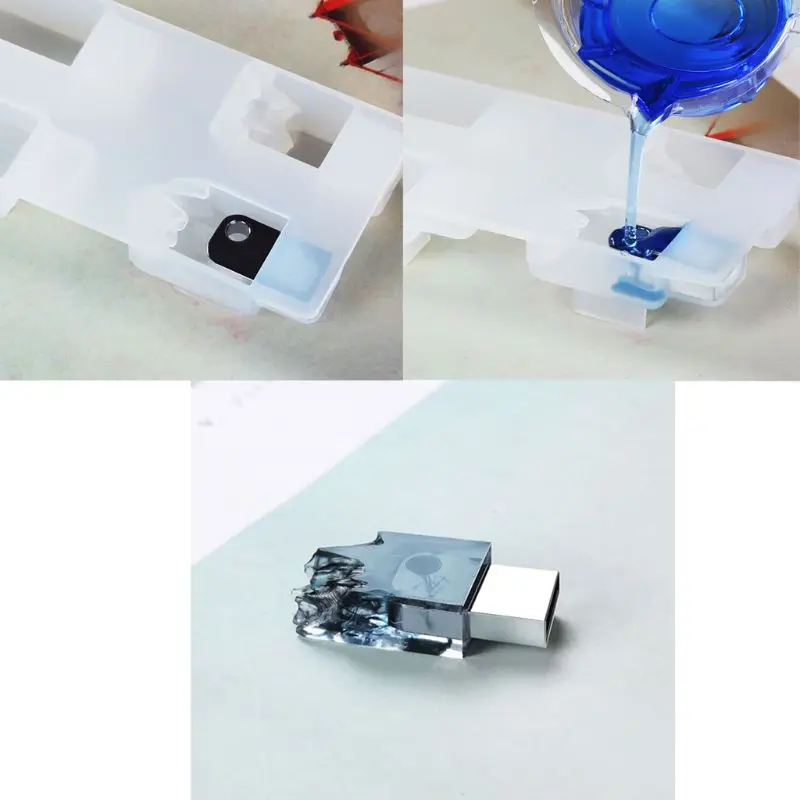 DIY Снежная гора USB смолы формы набор с 8 г USB драйвер эпоксидной смолы Искусство ремесло плесень