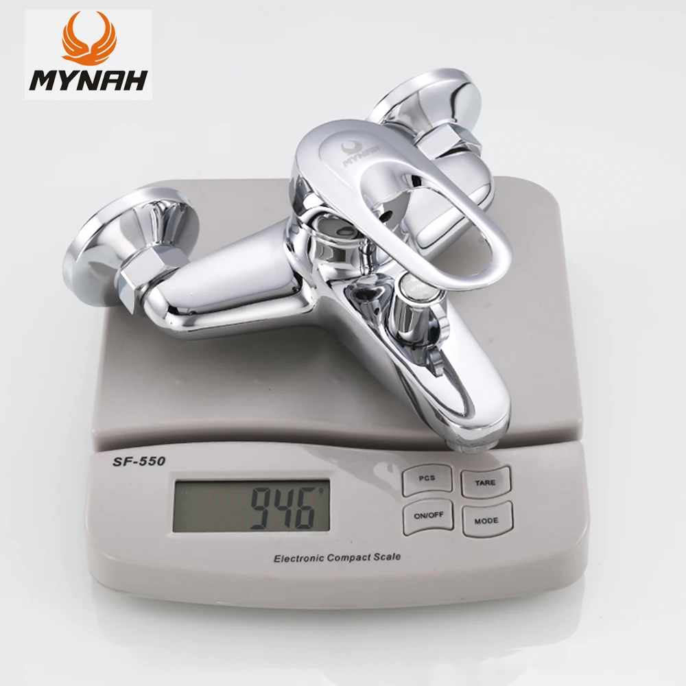 MYNAH Bathroom Faucets Wall Mounted Hot And Cold Water Faucet Zinc Alloy Bathtub Water Mixer Taps without Shower Hand bathtub faucet