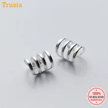 Trustdavis 100% 925 пробы серебряные серьги 3 4 5 слоев клипсы для ушей