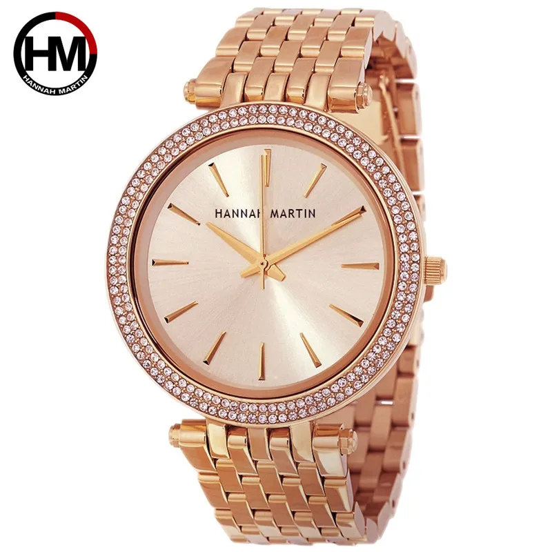 

Women Watches Top Brand Luxury Quartz Movement Ladies Watch Fashion Business Stainless Steel Diamond Dial Waterproof Reloj Mujer