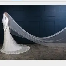 5 м свадебные фото вечерние белого цвета и цвета слоновой кости, 1 слой Длинная фата