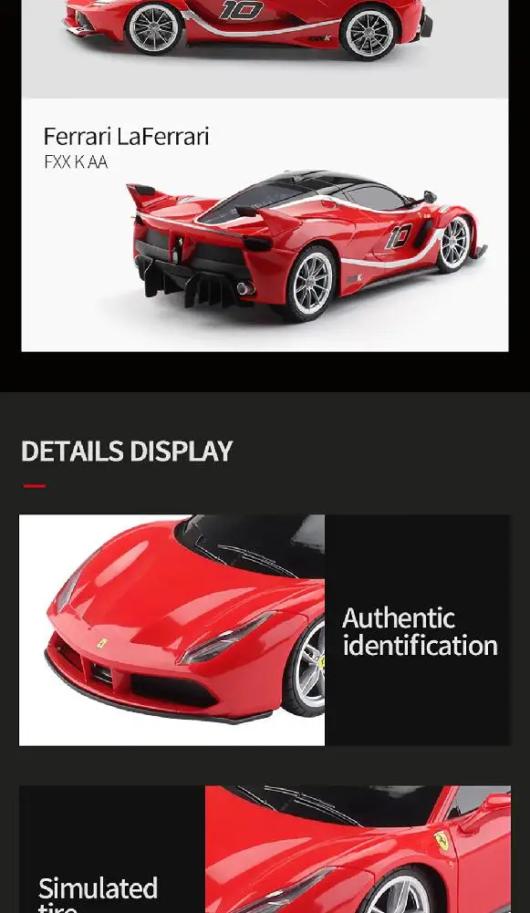 1/18 RASTAR Моделирование RC автомобиль для Ferrari LaFerrari радио дистанционное управление спортивный гоночный автомобиль