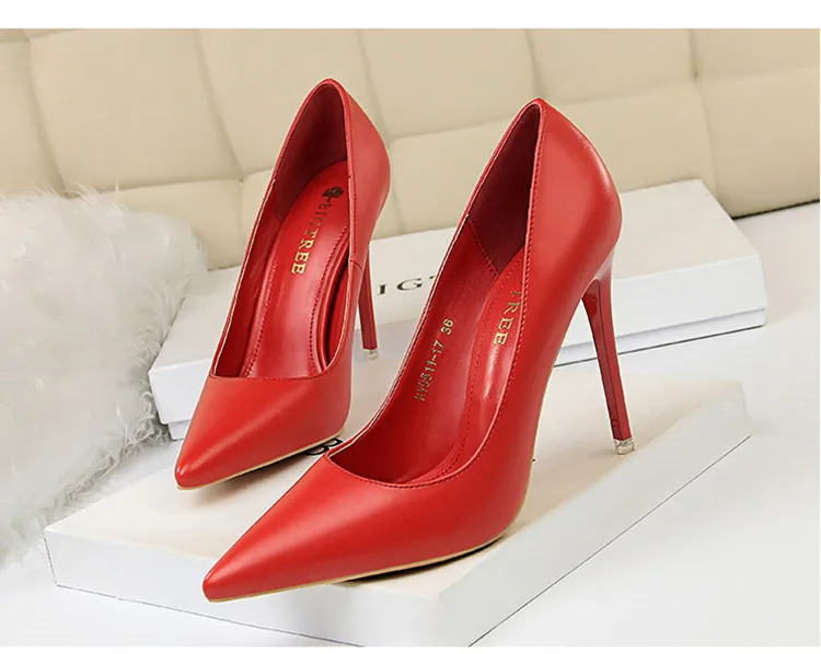 BIGTREE Shoes Women Pumps Fashion High Heels Shoes Black Pink White Shoes Women Wedding Shoes Ladies Stiletto Women Heels 2021