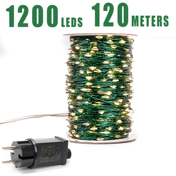 120Meter 1200 Led Kerstverlichting Led String Light Bulb Koper Voor Wedding Kerst Outdoor Gordijn Kerst Guirlande Decoratie 120Meter 1200 Led Kerstverlichting Led String Light Bulb Koper Voor Wedding Kerst Outdoor Gordijn Kerst Guirlande Decoratie