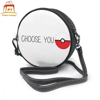 

Pokemon I Choose You Shoulder Bag I Choose You Leather Bag Travel Trendy Women Bags High quality Pattern Slim Round Purse