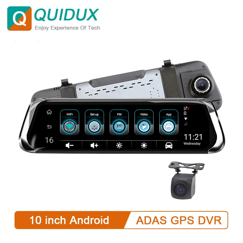 10 &quotips Зеркало DVR 4G Android ADAS Full HD 1080P камера памяти GPS навигация Авто регистратор