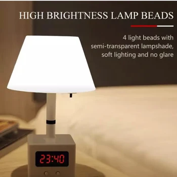 

USB LED Remote Control Desk Lamp Reading Light LED Booklight Rechargeable 10-Level Brightness Adjustment Eye-Care Home Decor
