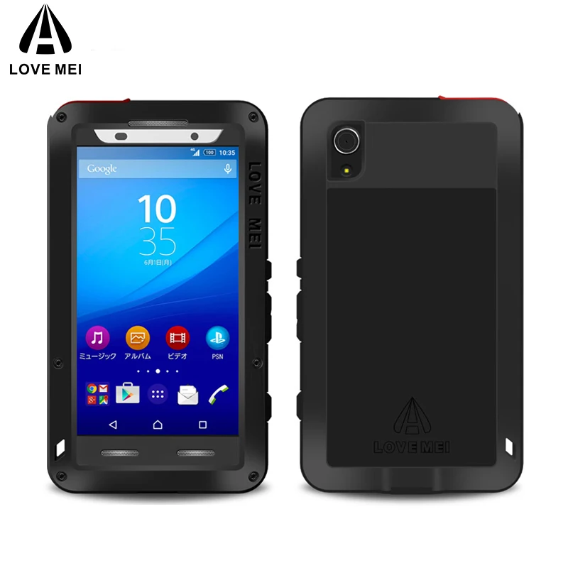 Чехол LOVE MEI в Алюминий металлический чехол для sony Xperia Z4/Z3 Плюс/Z3+ двойной E6533 чехол жесткий защитный противоударный чехол-броня для Водонепроницаемый чехол для Xperia Z4