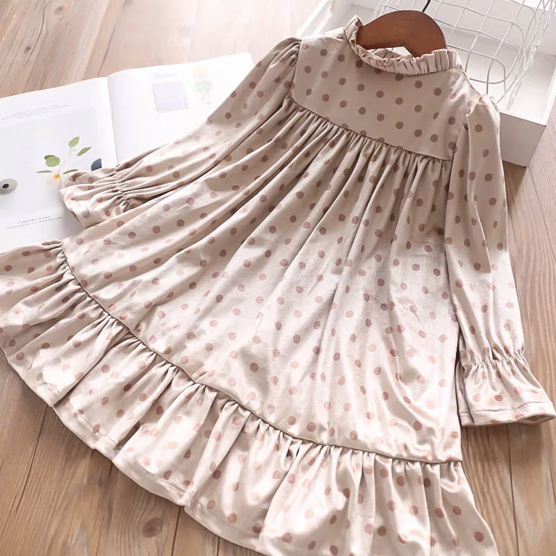 

Autumn and Winter Girls Dot Dresses Children's Dresses Wholesale