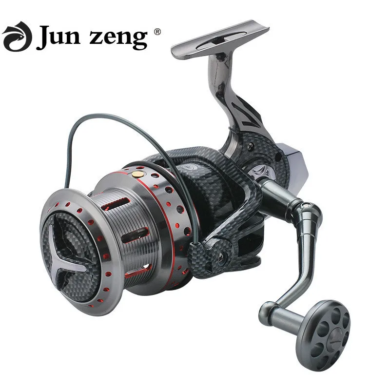

JUNZENG Super Fishing Reel Full Metal Spool Metal handle 4.7:1 High Speed Spinning Reel Carp Fishing Reels For Saltwater