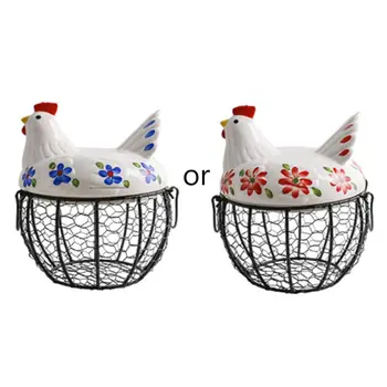 

Egg Basket Fruit Basket Collection Ceramic Kitchen Storage Color Random