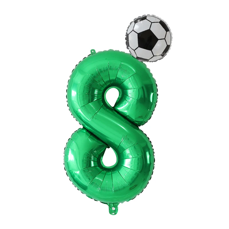 3" зеленый номер фольги шары Барселона футбол Джерси футбольный воздушный шарик мальчик 1 2 3 года День рождения мальчик девочка фото реквизит - Цвет: Темно-серый
