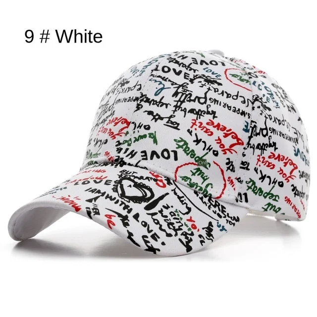 38 Styles Hot Graffiti Baseball Cap Women’s Hat Summer Sun Hat Cotton Men’s Baseball Cap Sports Cap Golf Cap Gorras Hombre 29