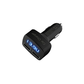 

4 In 1 DoubleB Interface Car Kit Charger Thermometer Voltmeter Ammeter 3.1A ABS Car for Cigarette Lighter Type Charger