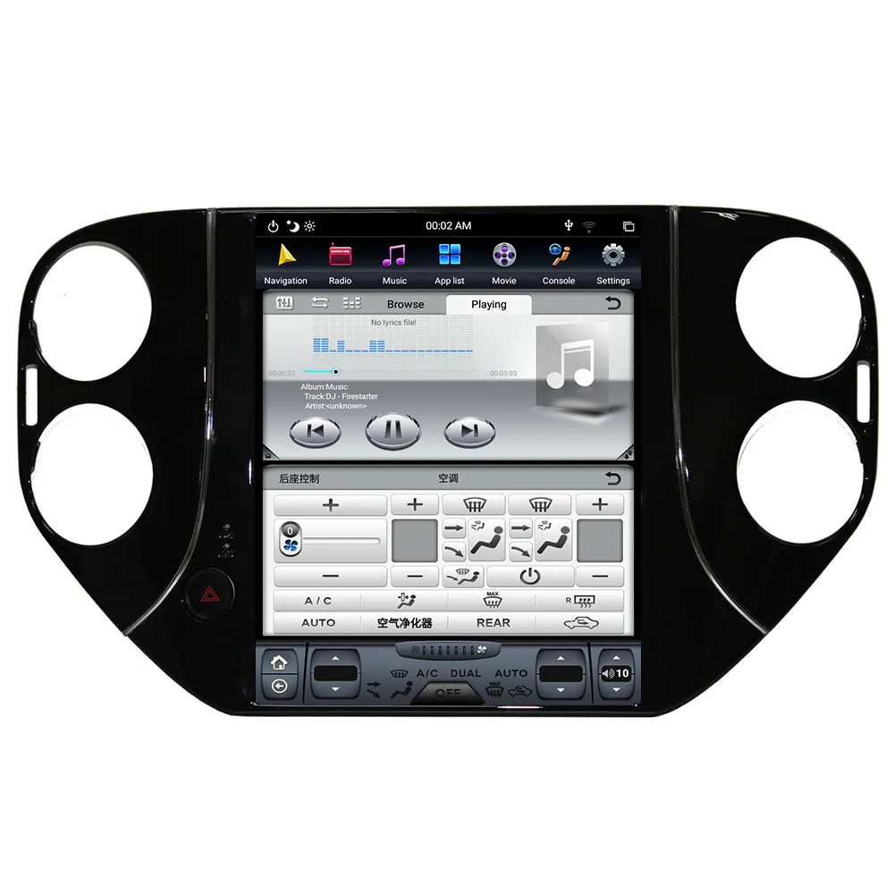 PX6 Android 9,0 автомобильный Радио Tesla вертикальный экран для Volkswagen Tiguan 2010- аудио плеер In-dash Carplay gps навигация