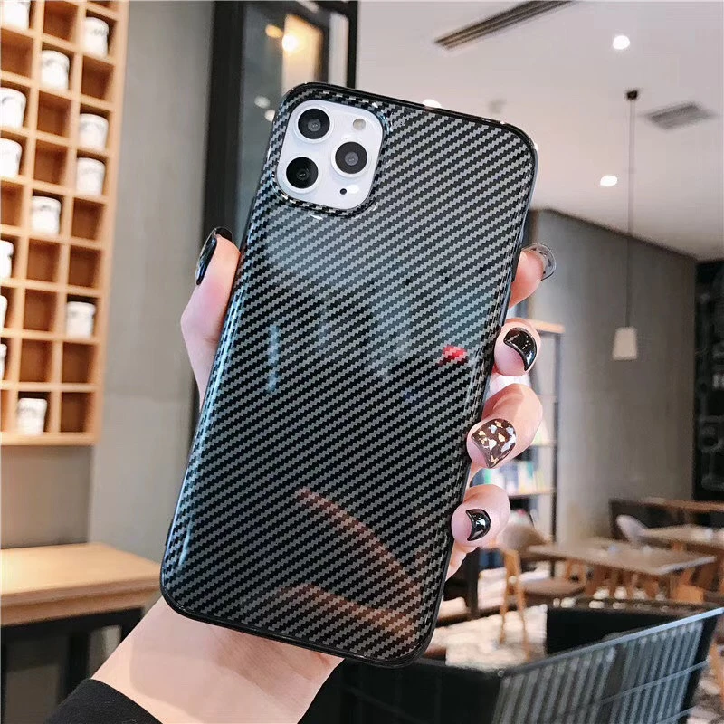 Превосходное качество для Iphone 11 чехол Pro Max mate Iphone XR XS Max X 11 11por Max 6 6s 7 8 Plus брендовый чехол из углеродистой пайки - Цвет: Black