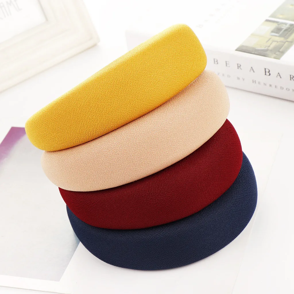 

THLOTUNY Thick Sponge Velvet Hairbands Headbands For Women Girls Head Bands Velvet Hairband Women Hair Head Hoop Sweet Girl Hair