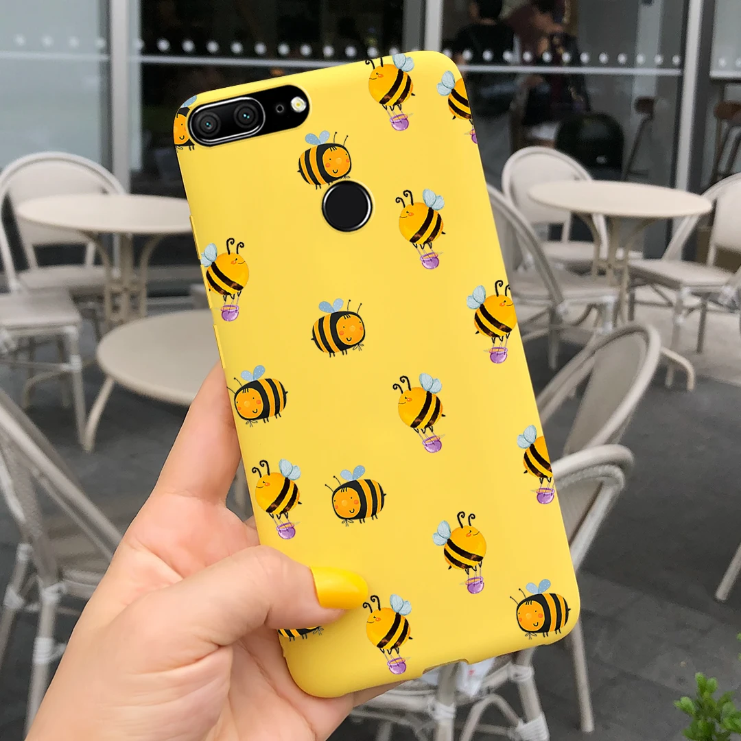 Cute Bee and Butterfly Soft Silicone Phone Case for Honor 9 Lite - Stylish Back Cover