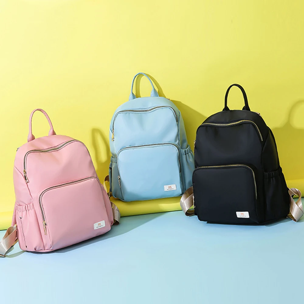

Fashionable Solid Diaper Bag for Mommy Large Capacity Well-Organized Maternity Backpack for Travel Strollers Hanging Baby Care
