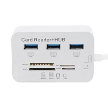 Многофункциональный SD/MMC Micro SD MS/PRO/Сера DUO M2/Флеш-карты памяти TF картридер USB концентратор с верхом, комбо, высокий обзор Скорость 3 Порты и разъёмы USB 3,0 считыватель карт OTG концентратор