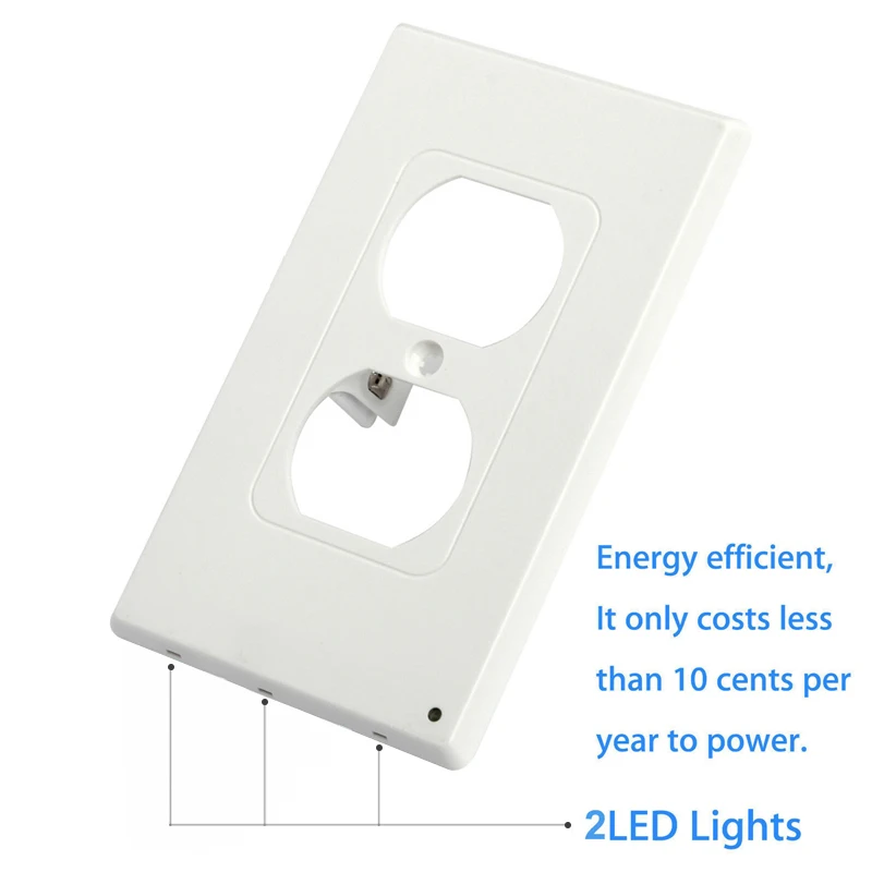 Kohree 10 шт розетки накладка-чехол с светодиодный ночной Светильник Безопасности Светильник Сенсор штекер накладка розетка переключатель крышки для прихожей