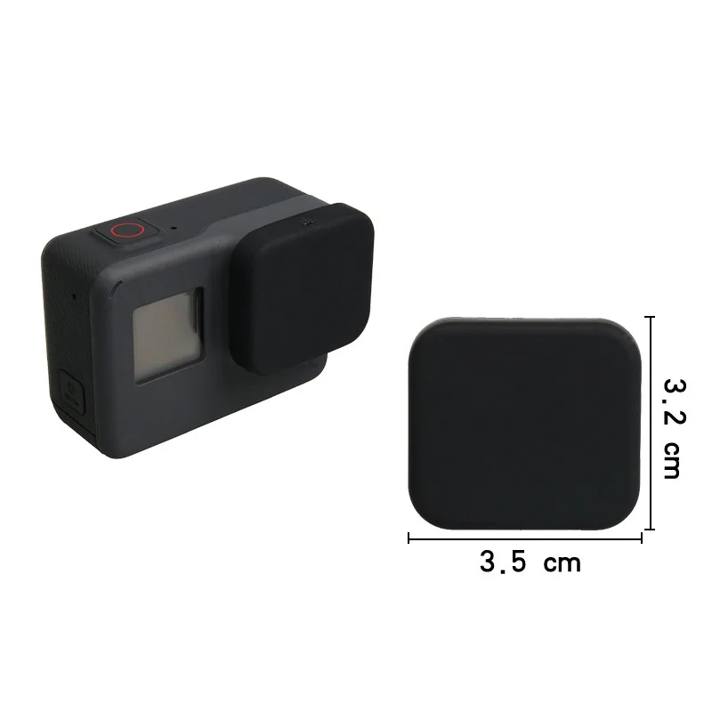 Силиконовая крышка для линзы в виде ракушки для экшн-Камеры Gopro Hero 7/6/5 черный/оранжевый Универсальный практичный, высококачественный инструмент Аксессуары