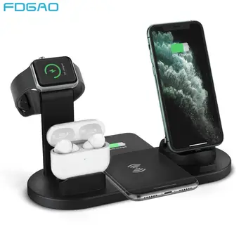 

FDGAO 3 in 1 Wireless Charging Induction Charger Stand For iPhone 11 Pro X XS Max XR 8 Airpods Pro Apple Watch Docking Station