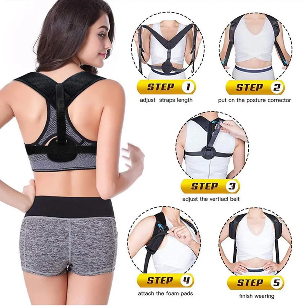

Posture Corrector Upper Back Brace for Man and Woman Adjustable Back Corrector Humpback Corrector 30JP30
