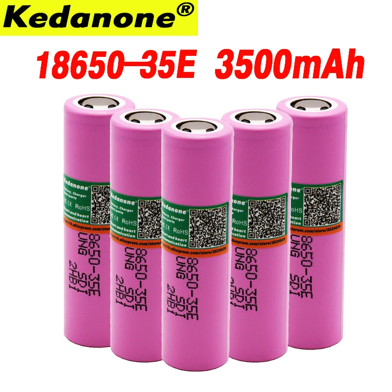 

1-10PCS 100% Original For samsung 18650 3500mAh 13A discharge INR18650-35E 18650 battery Li-ion 3.7v rechargable Battery
