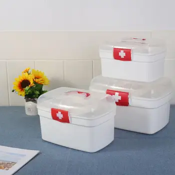 

Large Family Home Medicine Chest Cabinet Health Care Plastic Drug First Aid Kit Box Storage Box Chest of Drawers
