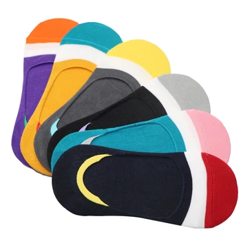 

3Pairs Girls Women's Invisible Boat Socks Short Ankle Female Shallow Mouth Non Slip Sock Slippers for Summer Sock Slippers