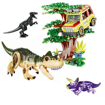 

707pcs Jurassic 2 Dinosaur Escape World Carnosaur Tyrannosaurus Rex Building Block Brick Toys for Children