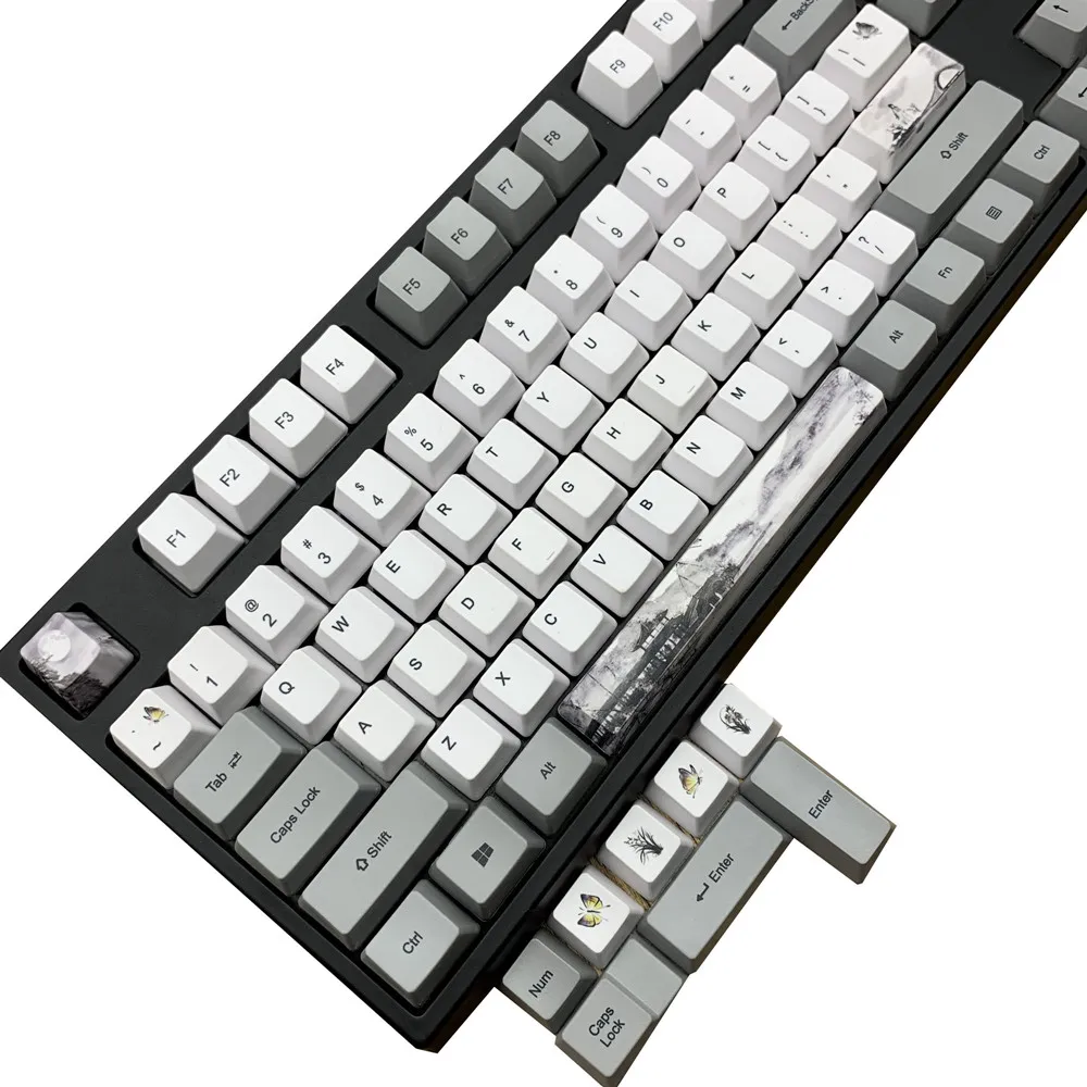  Ink Keycap OEM PBT Keycaps Full Set Mechanical Keyboard Keycaps PBT Dye-Sublimation Keycap
