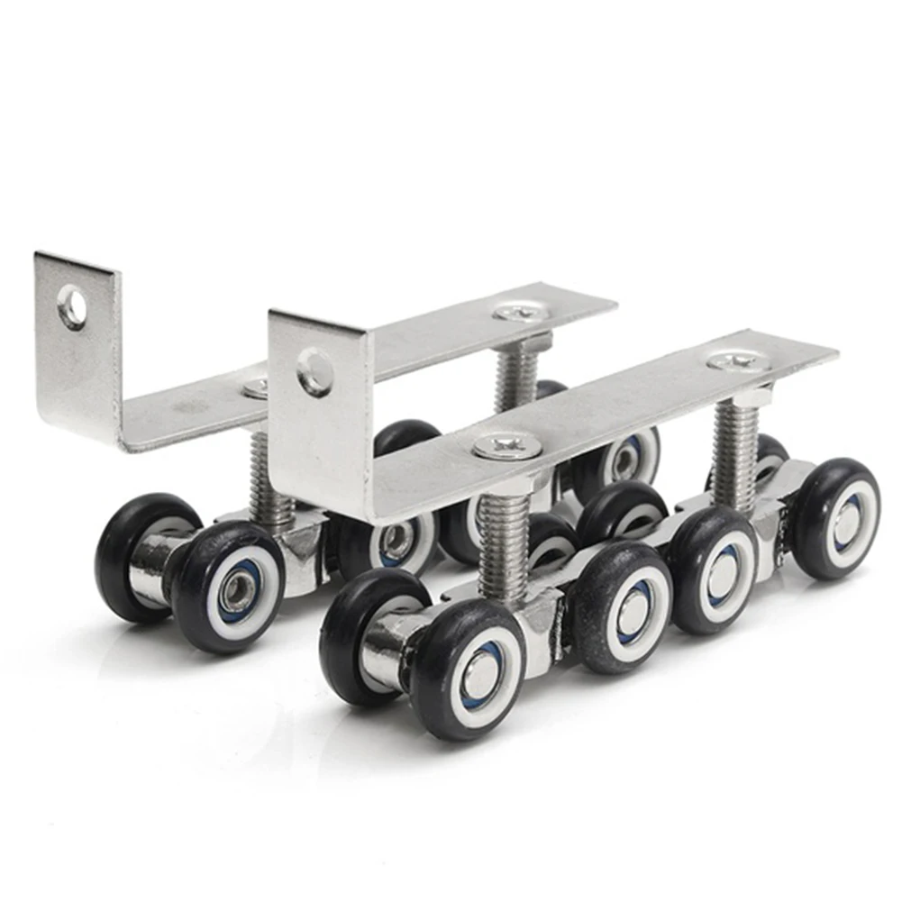 

Sliding Wooden Door Hanging Wheels Closet Hangers Roller Household Furniture Hardware Heavy Duty Slides