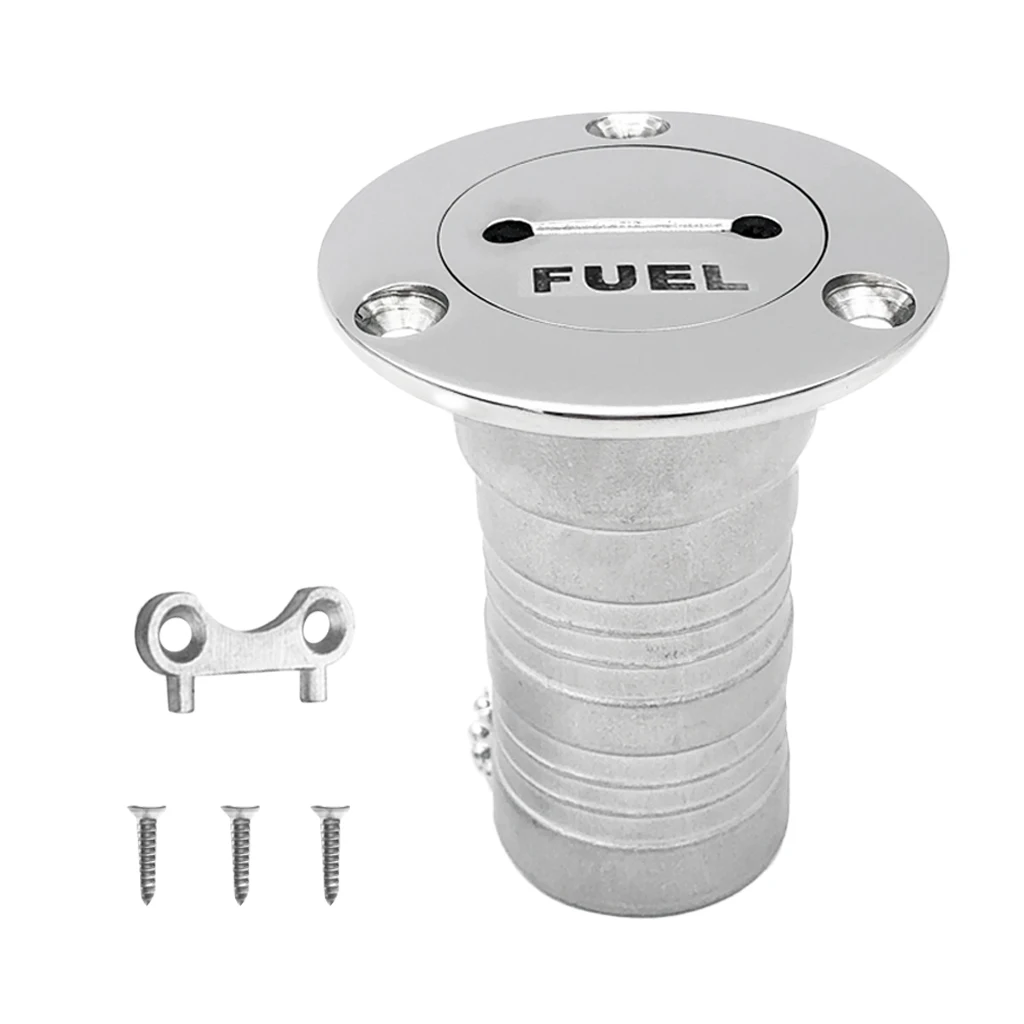 52mm 2'' Boat Gas Fuel Deck Fill / Filler & Key Lift Screw Cap O Ring Seal - Marine Grade 316 Stainless Steel