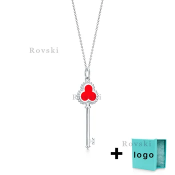 

XL TFX TTFF Rllen Sterling Silver Orange Necklace Is Suitable for Women To Attend Party Jewelry Wholesale Free Delivery.