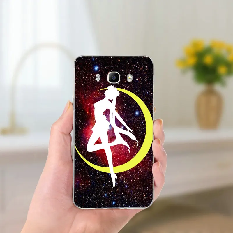Мягкие силиконовые чехлы из ТПУ для телефонов Samsung Galaxy J1 J2 J3 J5 J7 Coque Shell Fashion аниме Сейлор Мун девушка