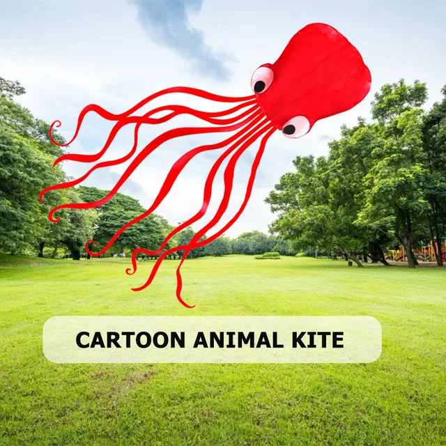 3D Soft Octopus Kite Cartoon Animal Outdoor Windsock Soft Kite Outdoor Easy To Fly Children Toys for Christmas New Year Gift 6