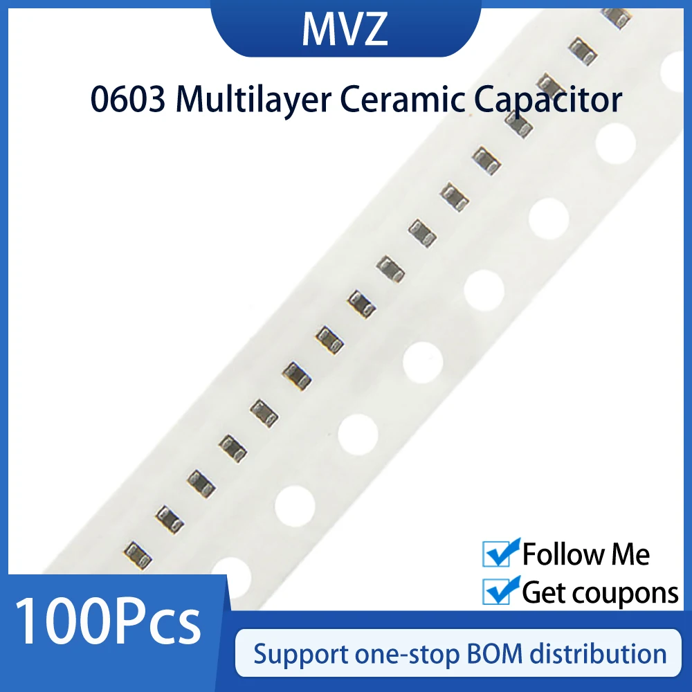100 шт. 0603 SMD чип многослойный керамический конденсатор 25PF 27PF 30PF 33PF 36PF 39PF 47PF 51PF 56PF 68PF