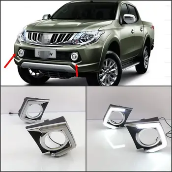 

JanDeNing 2PCS White LED Daytime Running Light Fog Light DRL for 2015-2016 M itsubishi triton L200