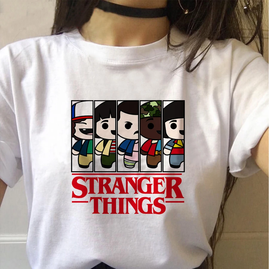 

Stranger Things 3 women t shirt Funny femme Eleven tshirt fashion ulzzang short sleeve Movie female harajuku t-shirt Oversized