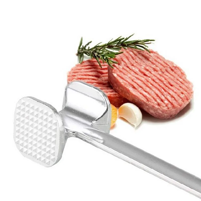 Свободные тендерайзеры из алюминиевого сплава, молоточек для мяса, молоток с двух сторон, ударопрочные, для стейк из свинины, кухонные аксессуары, 1 шт